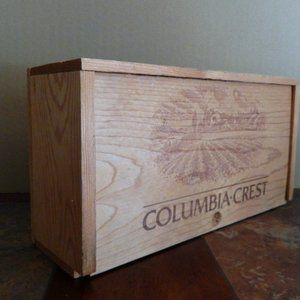 Vintage Columbia Crest Vineyards Wood Wine Box
